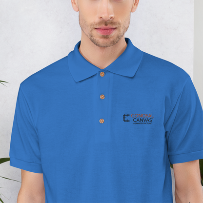 Conceal Canvas Embroidered Polo Shirt