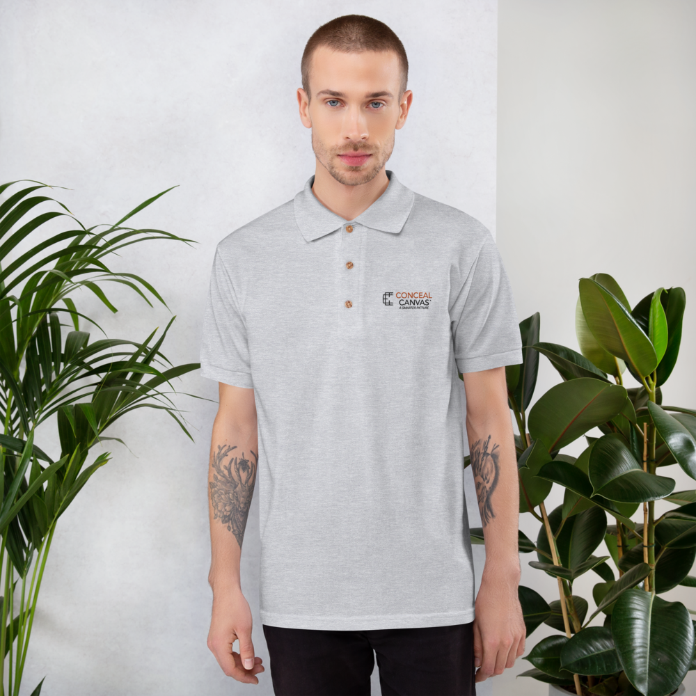 Conceal Canvas Embroidered Polo Shirt