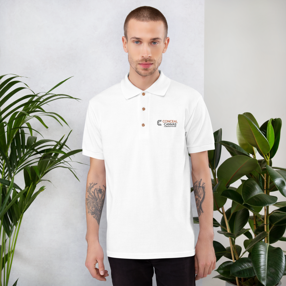 Conceal Canvas Embroidered Polo Shirt