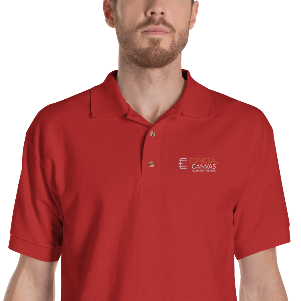 Conceal Canvas Embroidered Polo Shirt