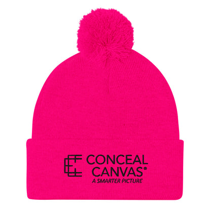 Conceal Canvas Pom-Pom Beanie