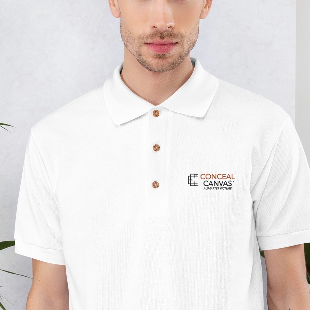 Conceal Canvas Embroidered Polo Shirt