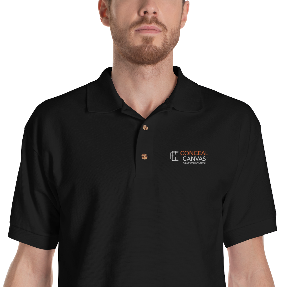 Conceal Canvas Embroidered Polo Shirt - Conceal Canvas