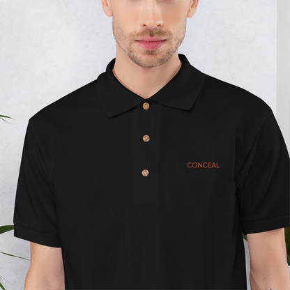 Conceal Canvas Embroidered Polo Shirt