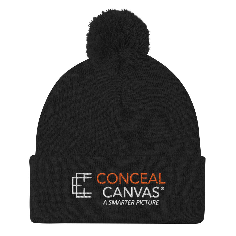 Conceal Canvas Pom-Pom Beanie